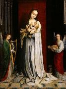 Madonna and Child with Two Music Making Angels Gerard David